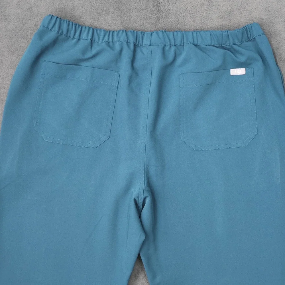 FIGS FM4500 Scrub Pants Mens XL Teal Blue Excellent Straight Leg Drawstring